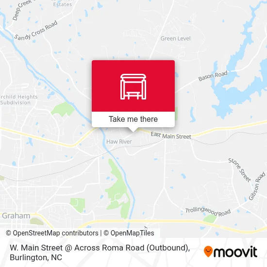 W. Main Street @ Across Roma Road (Outbound) map