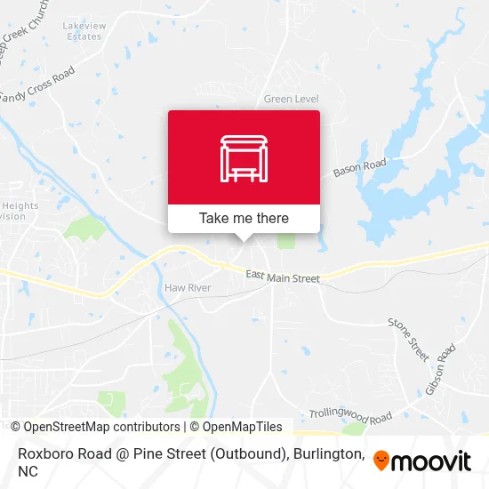 Roxboro Road @ Pine Street (Outbound) map