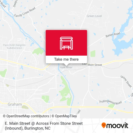 E. Main Street @ Across From Stone Street (Inbound) map