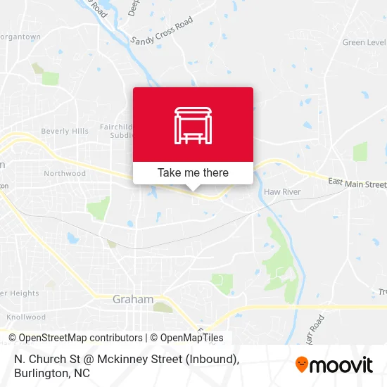 N. Church St @ Mckinney Street (Inbound) map