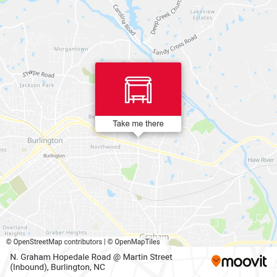N. Graham Hopedale Road @ Martin Street (Inbound) map
