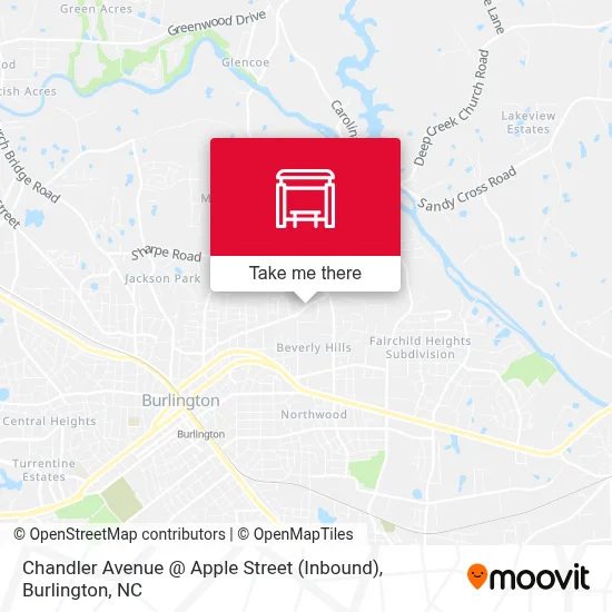 Chandler Avenue @ Apple Street (Inbound) map
