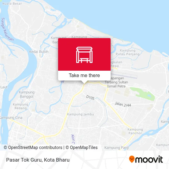 Pasar Tok Guru map