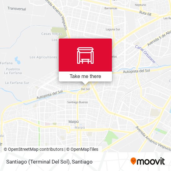 Mapa de Santiago (Terminal Del Sol)
