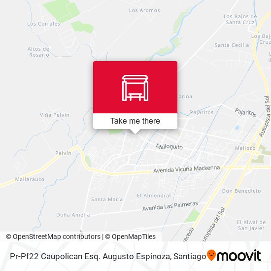 Pr-Pf22 Caupolican Esq. Augusto Espinoza map