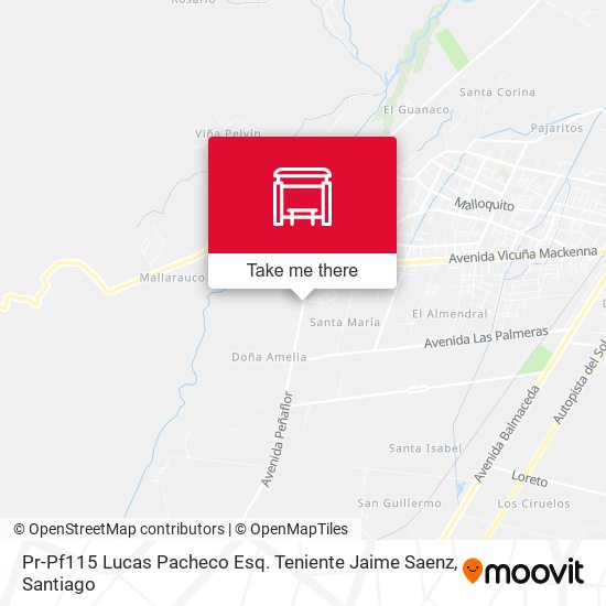 Pr-Pf115 Lucas Pacheco Esq. Teniente Jaime Saenz map