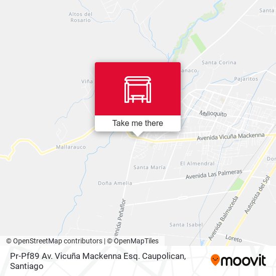 Mapa de Pr-Pf89 Av. Vicuña Mackenna Esq. Caupolican