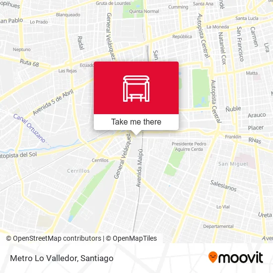 Metro Lo Valledor map