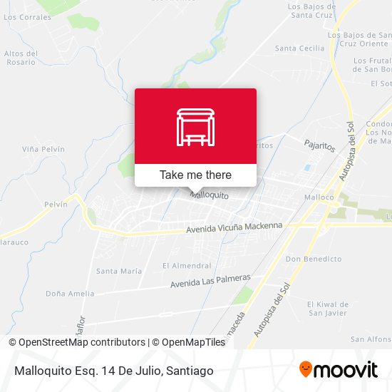 Malloquito Esq. 14 De Julio map