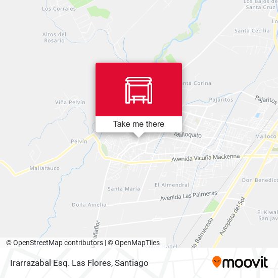 Irarrazabal Esq. Las Flores map