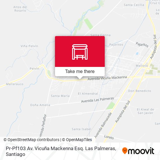 Pr-Pf103 Av. Vicuña Mackenna Esq. Las Palmeras map