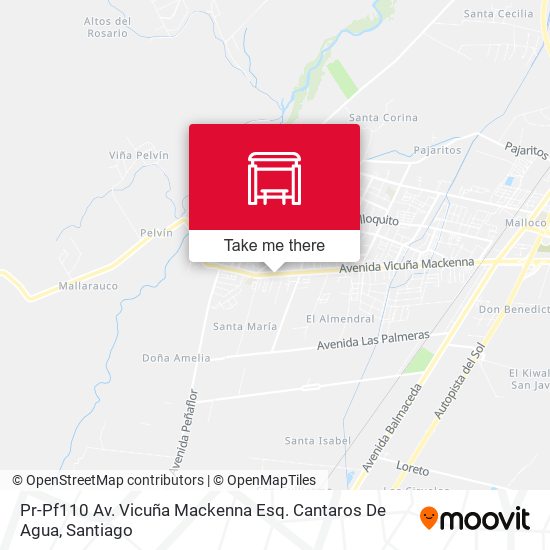 Pr-Pf110 Av. Vicuña Mackenna Esq. Cantaros De Agua map