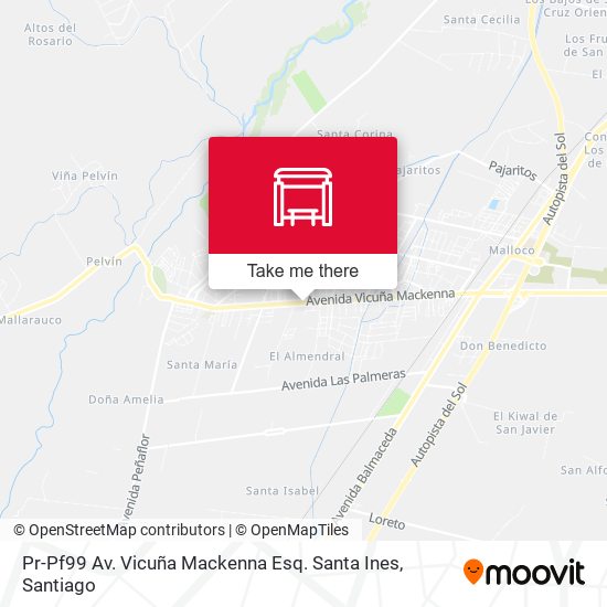 Pr-Pf99 Av. Vicuña Mackenna Esq. Santa Ines map