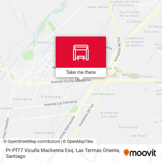 Pr-Pf77 Vicuña Mackenna Esq. Las Termas Oriente map
