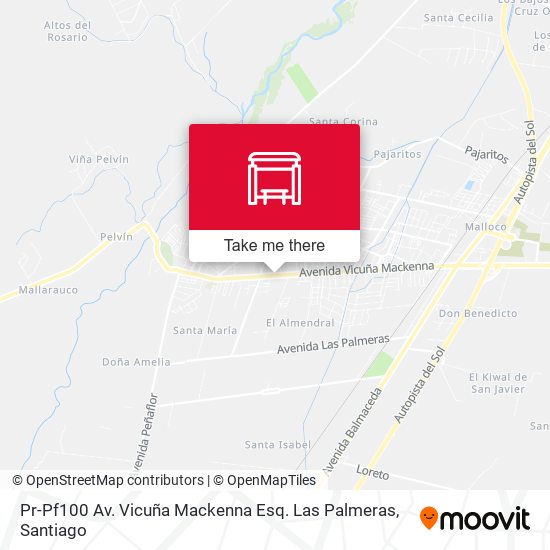 Pr-Pf100 Av. Vicuña Mackenna Esq. Las Palmeras map
