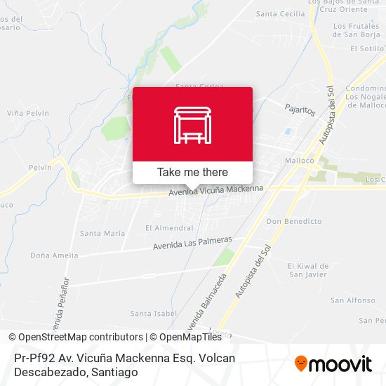 Pr-Pf92 Av. Vicuña Mackenna Esq. Volcan Descabezado map