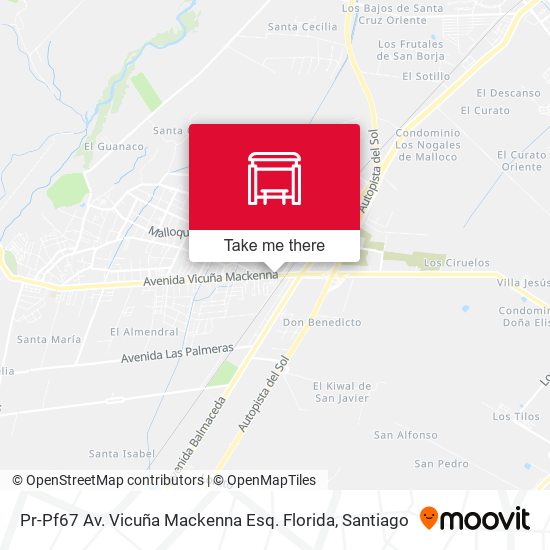 Pr-Pf67 Av. Vicuña Mackenna Esq. Florida map