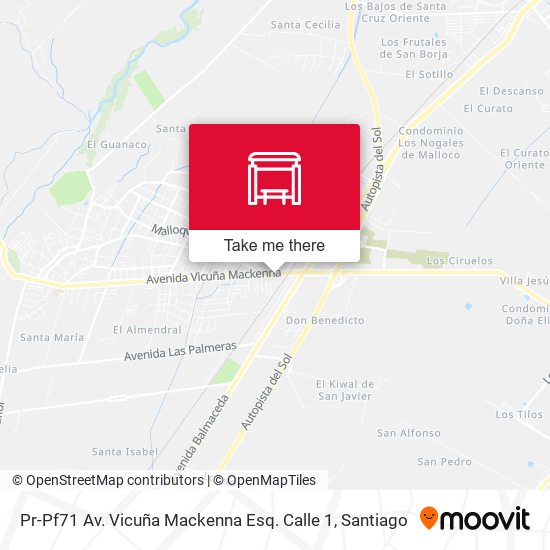 Mapa de Pr-Pf71 Av. Vicuña Mackenna Esq. Calle 1