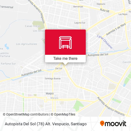 Mapa de Autopista Del Sol (78) Alt. Vespucio