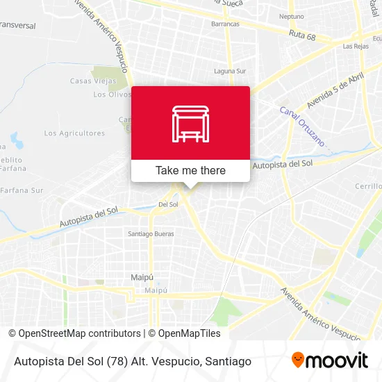 Autopista Del Sol (78) Alt. Vespucio map