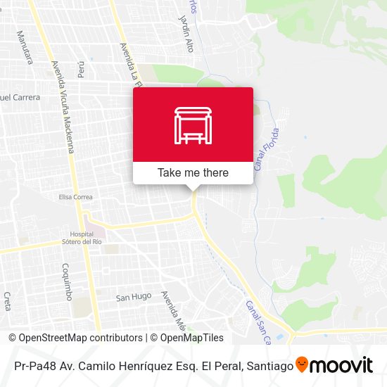 Pr-Pa48 Av. Camilo Henríquez Esq. El Peral map