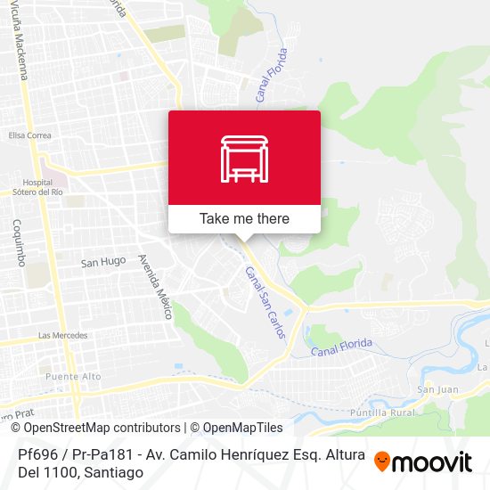 Pf696 / Pr-Pa181 - Av. Camilo Henríquez Esq. Altura Del 1100 map