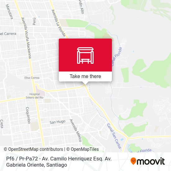 Pf6 / Pr-Pa72 - Av. Camilo Henríquez Esq. Av. Gabriela Oriente map