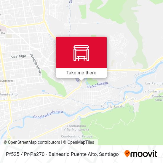 Pf525 / Pr-Pa270 - Balneario Puente Alto map