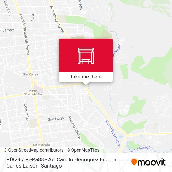 Pf829 / Pr-Pa88 - Av. Camilo Henríquez Esq. Dr. Carlos Laison map