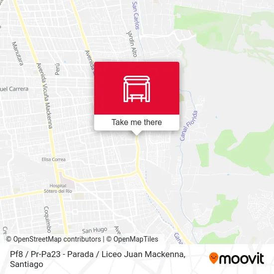 Pf8 / Pr-Pa23 - Parada / Liceo Juan Mackenna map