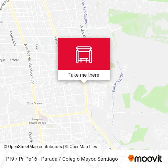 Pf9 / Pr-Pa16 - Parada / Colegio Mayor map