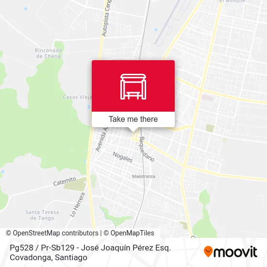 Pg528 / Pr-Sb129 - José Joaquín Pérez Esq. Covadonga map