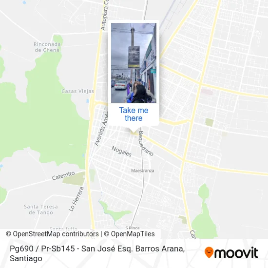 Pg690 / Pr-Sb145 - San José Esq. Barros Arana map