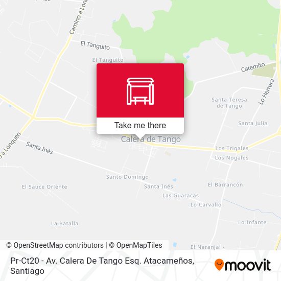 Pr-Ct20 - Av. Calera De Tango Esq. Atacameños map