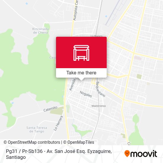 Mapa de Pg31 / Pr-Sb136 - Av. San José Esq. Eyzaguirre