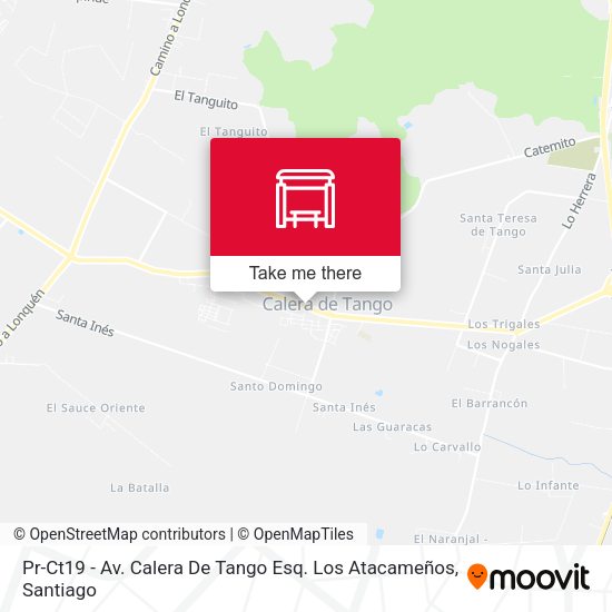 Pr-Ct19 - Av. Calera De Tango Esq. Los Atacameños map