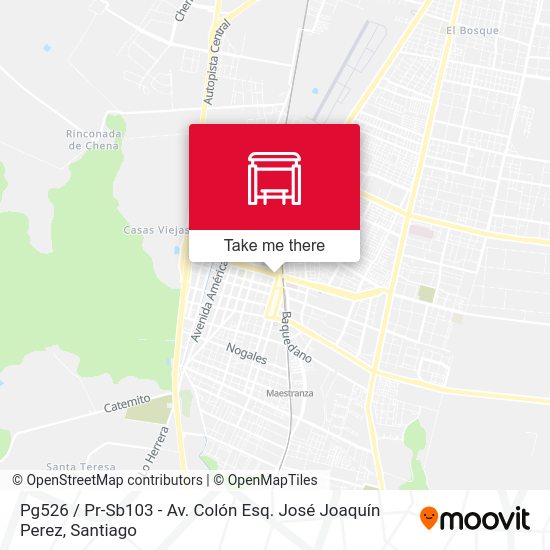Mapa de Pg526 / Pr-Sb103 - Av. Colón Esq. José Joaquín Perez
