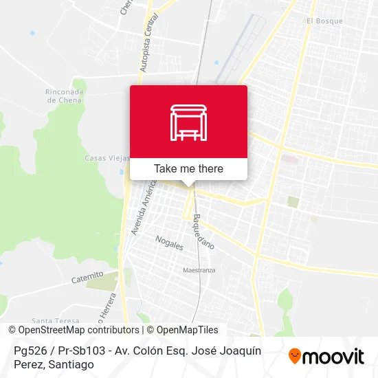 Pg526 / Pr-Sb103 - Av. Colón Esq. José Joaquín Perez map