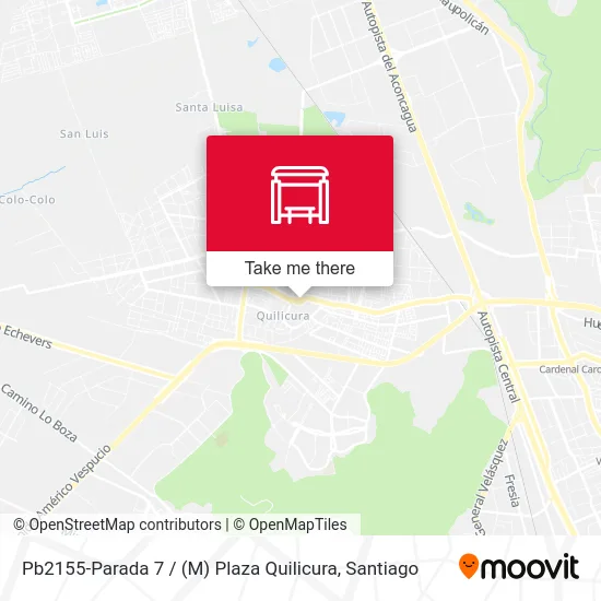 Pb2155-Parada 7 / (M) Plaza Quilicura map