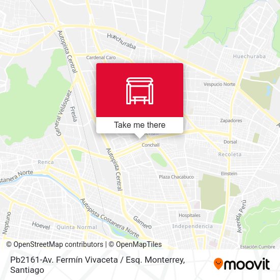 Pb2161-Av. Fermín Vivaceta / Esq. Monterrey map