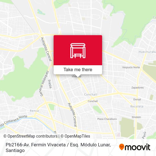Pb2166-Av. Fermín Vivaceta / Esq. Módulo Lunar map