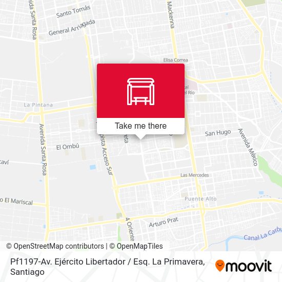 Pf1197-Av. Ejército Libertador / Esq. La Primavera map