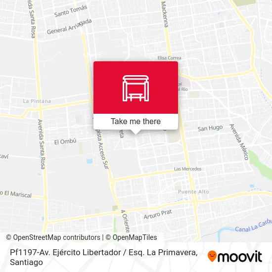 Pf1197-Av. Ejército Libertador / Esq. La Primavera map