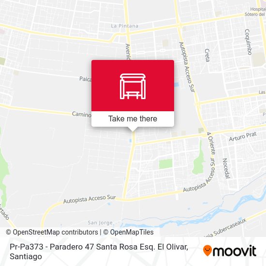 Mapa de Pr-Pa373 - Paradero 47 Santa Rosa Esq. El Olivar