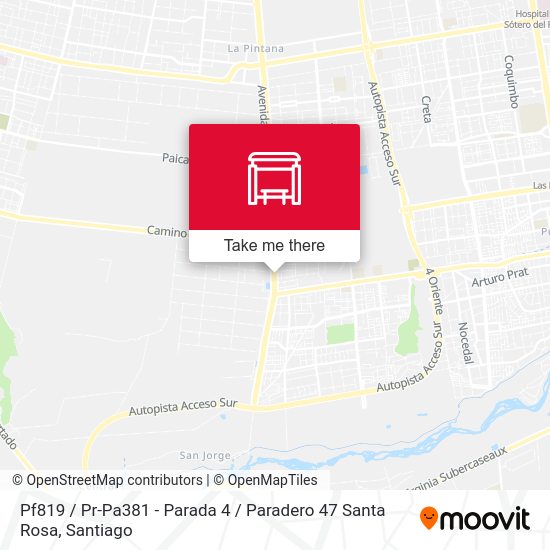 Pf819 / Pr-Pa381 - Parada 4 / Paradero 47 Santa Rosa map
