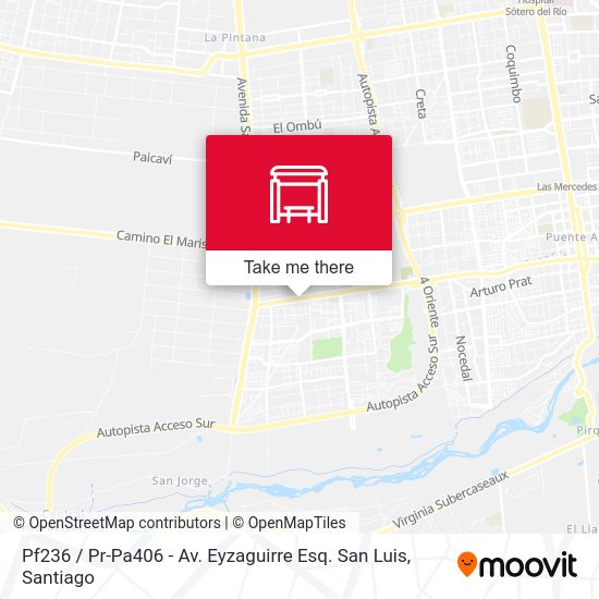 Mapa de Pf236 / Pr-Pa406 - Av. Eyzaguirre Esq. San Luis