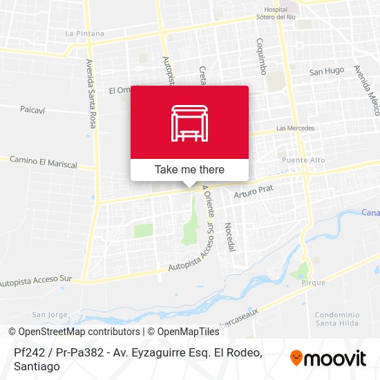 Pf242 / Pr-Pa382 - Av. Eyzaguirre Esq. El Rodeo map