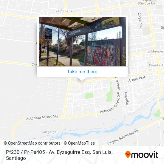 Pf230 / Pr-Pa405 - Av. Eyzaguirre Esq. San Luis map