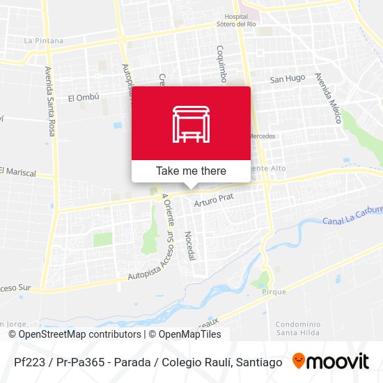 Pf223 / Pr-Pa365 - Parada / Colegio Raulí map