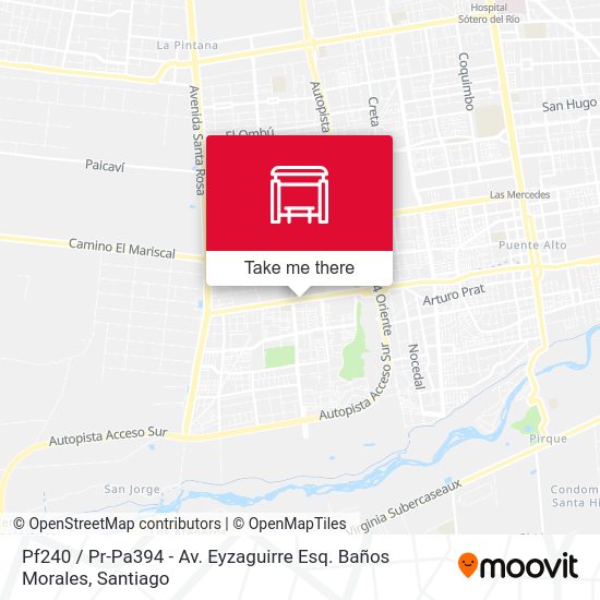 Mapa de Pf240 / Pr-Pa394 - Av. Eyzaguirre Esq. Baños Morales